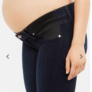 Paige Maternity Jeans Ankle Skinny Size 27 Side Panel Verdugo dark blue‎